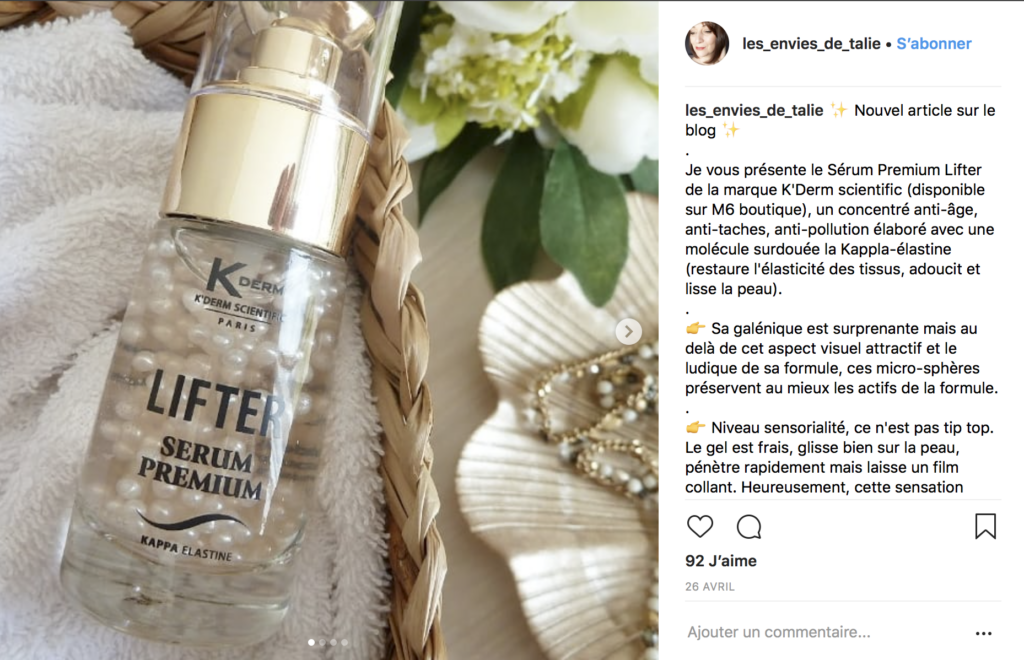 The success of the Premium Serum on Instagram